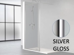 Paroi de douche fixe avec contour de profilés en aluminium, L. 80 à 160 cm, Hauteur 195 cm, verre sécurité 8 mm, traité anti-calcaire STOCK DISPONIBLE livraison offerte et rapide.